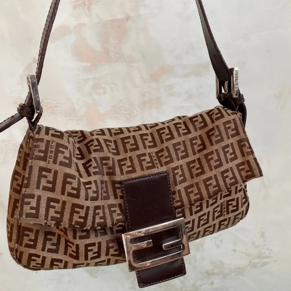 SALE Fendi zucca baguette bag